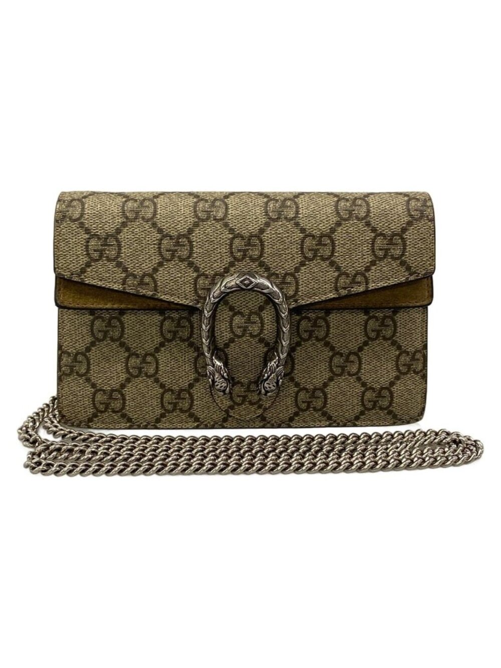 Gucci Shoulder Bag Dionysus Beige Dark Brown Chain